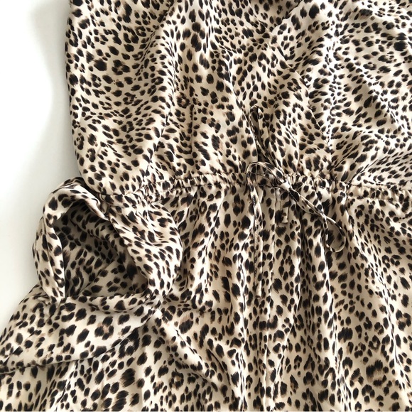 STORIA Leopard Print Romper With Pockets Size L - Picture 4 of 6